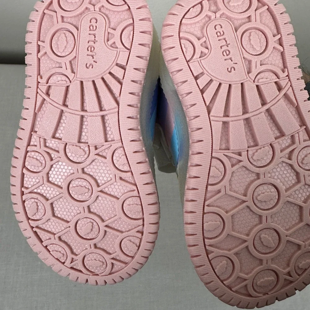 Carter's Toddler's 4 Hirano Light-Up Sneakers White Multi CF25G17B‎ NEW